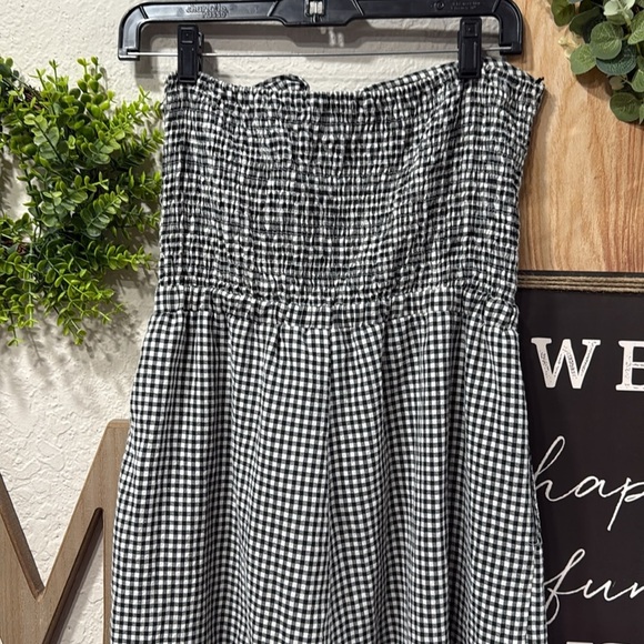 Crescent women’s wide leg romper gingham size large - Picture 3 of 3
